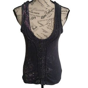 Free people Braided top Xs Gray Boho Sexy Y2k